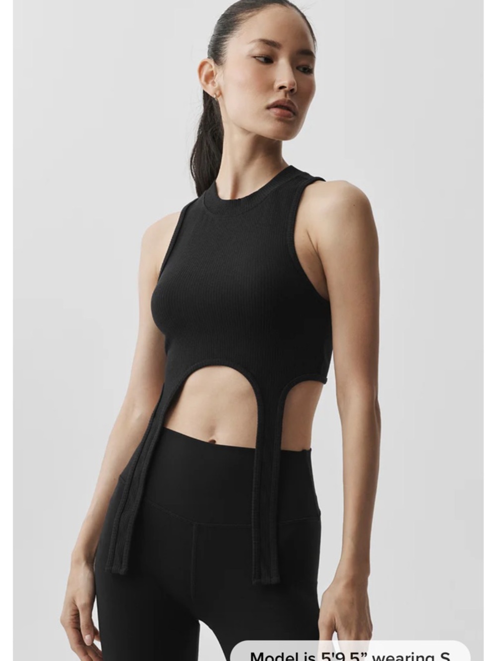 ALO Wellness Ribbed Flaunt Tank Size Small - Picture 2 of 10